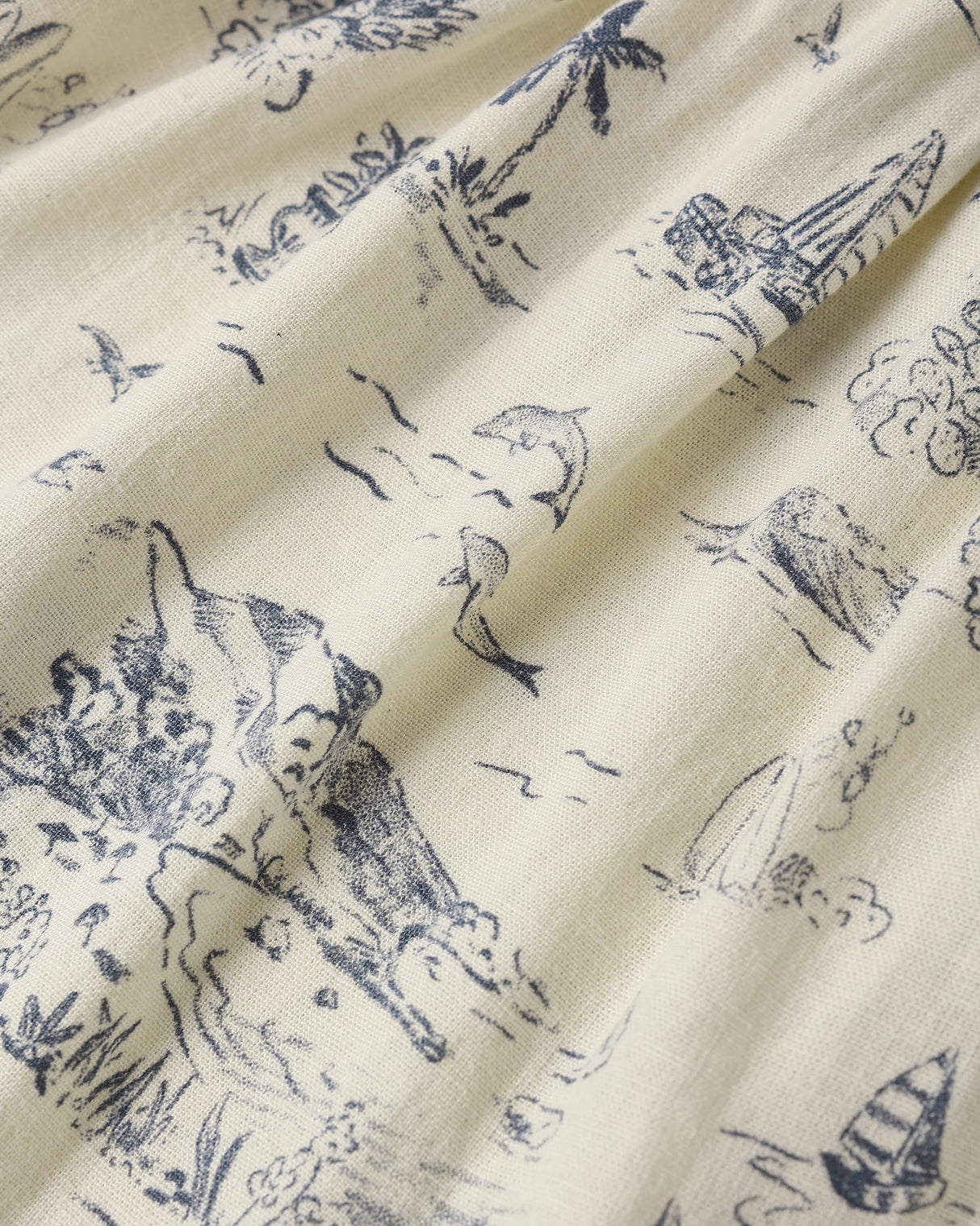 Rylee + Cru Sutton Dress - Ocean Toile