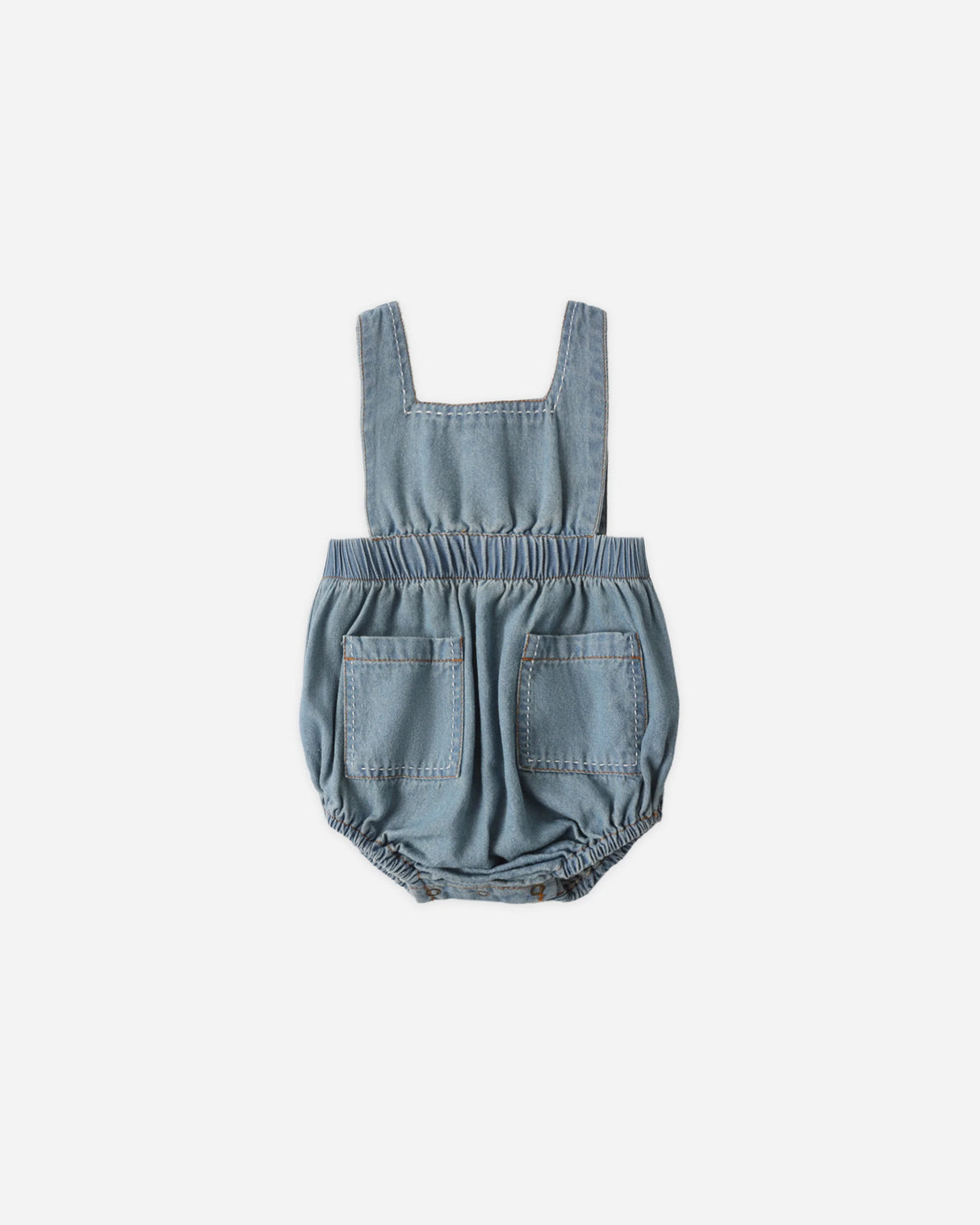 Rylee + Cru Denim Romper - Washed Blue