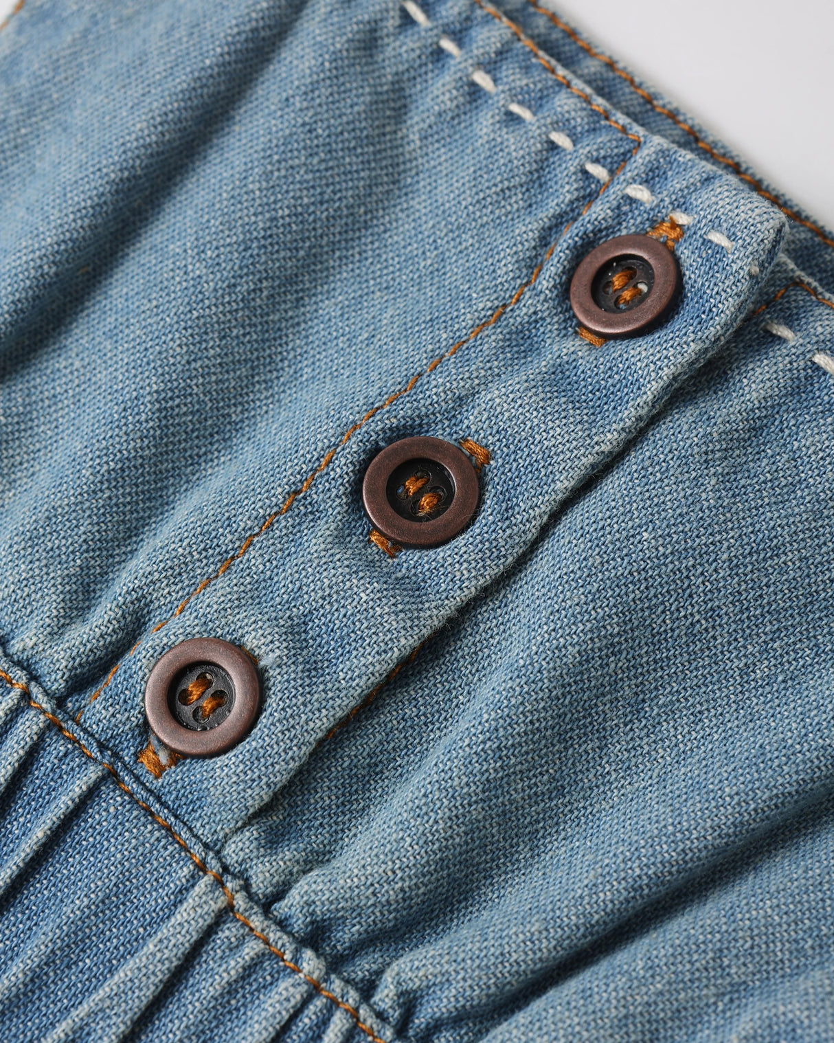 Rylee + Cru Denim Romper - Washed Blue