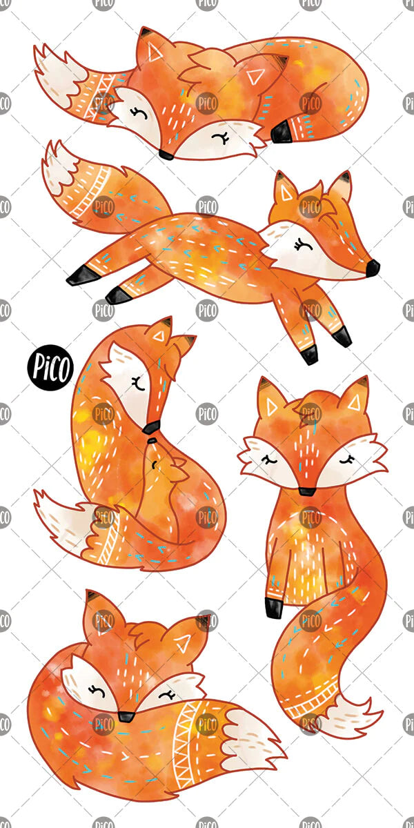 PiCO Temporary Tattoos - Red Foxes