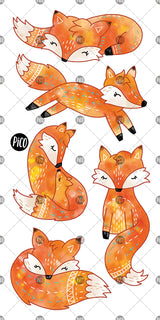 PiCO Temporary Tattoos - Red Foxes