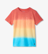 Crew Neck T-Shirt - Gradient Sunset
