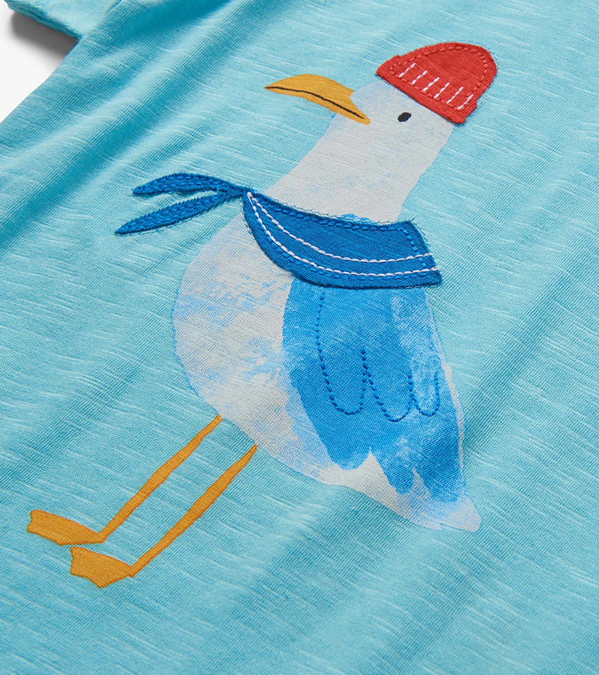 Graphic Tee and Short Set - Charming Seagull
