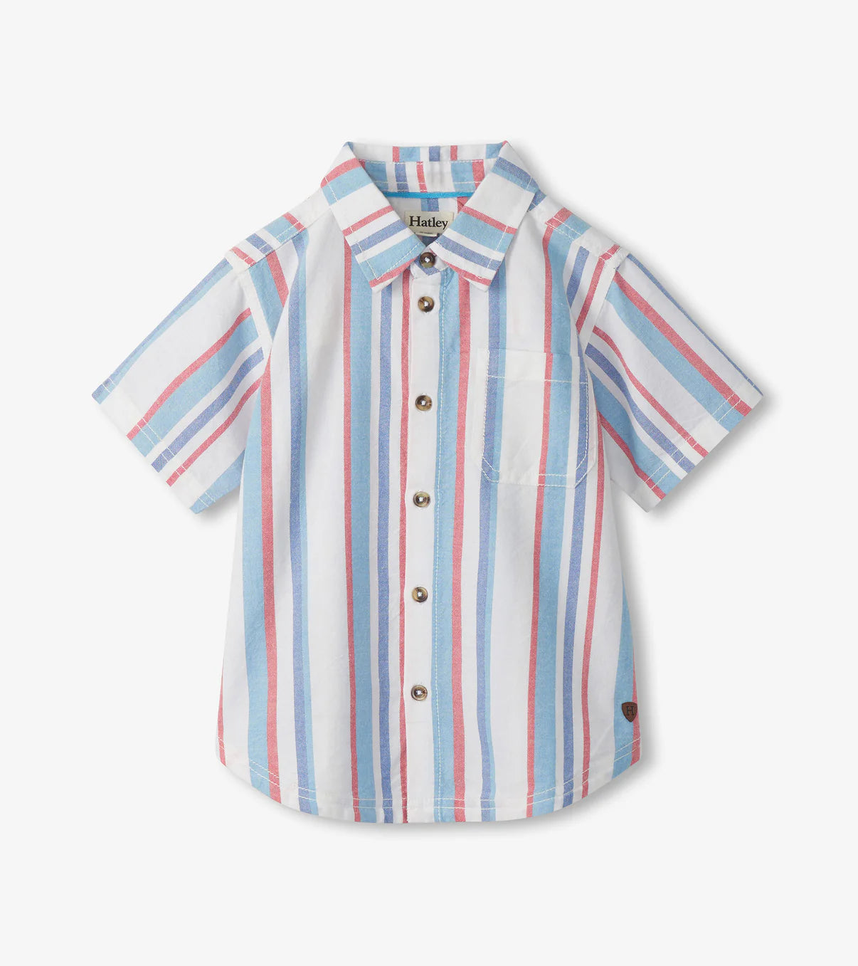 Short Sleeve Button Down - Nautical Stripes