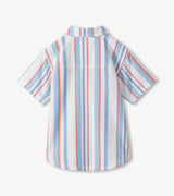 Short Sleeve Button Down - Nautical Stripes