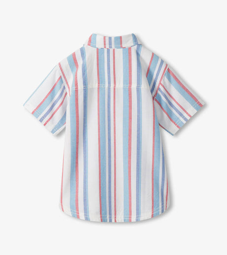 Short Sleeve Button Down - Nautical Stripes