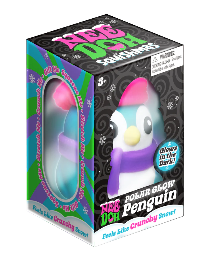 NeeDoh Squishmas Polar Glow Penguin