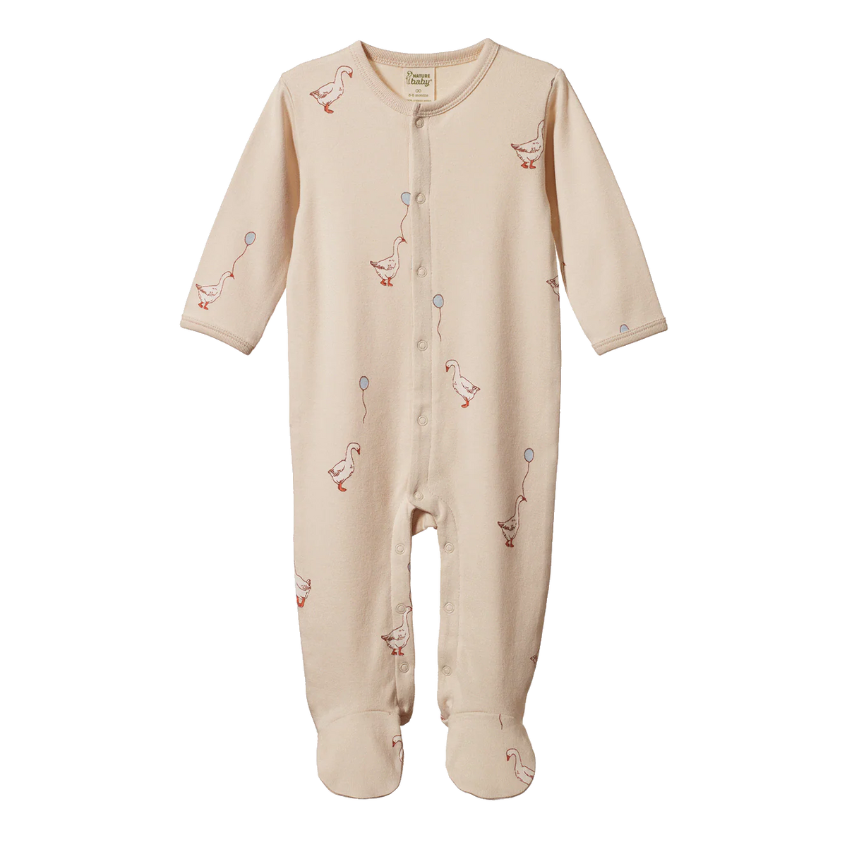 Snap Footie - Goose Lullaby – Fox + Kit Children's Boutique