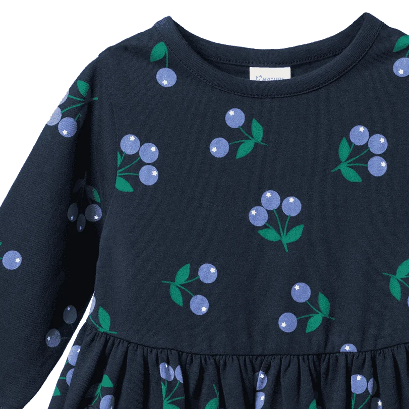 Long Sleeve Twirl Dress - Winter Berry Navy