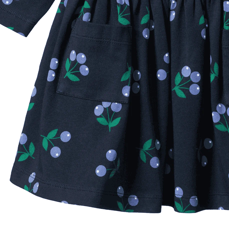 Long Sleeve Twirl Dress - Winter Berry Navy