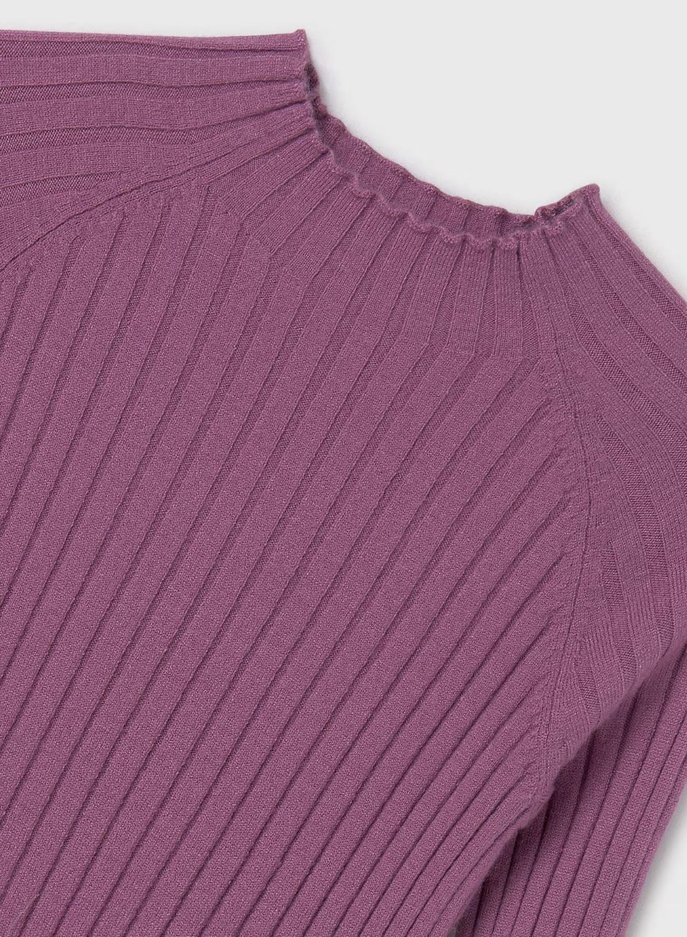 Ribbed Mock Neck Sweater - Mauve FINAL SALE