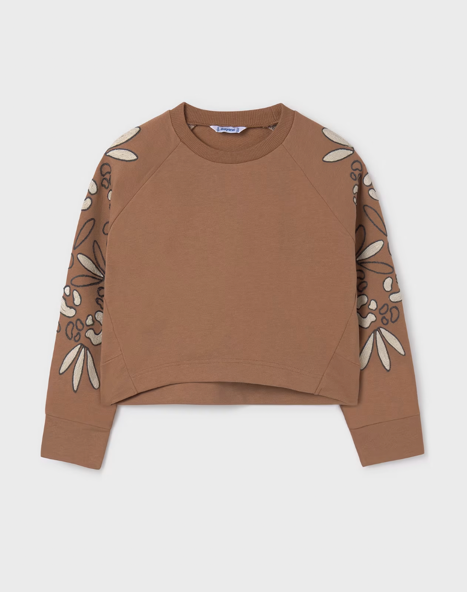 Embroidered Pullover - Cinnamon FINAL SALE
