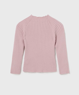 Ribbed Mock Neck Sweater - Petal FINAL SALE