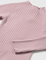 Ribbed Mock Neck Sweater - Petal FINAL SALE