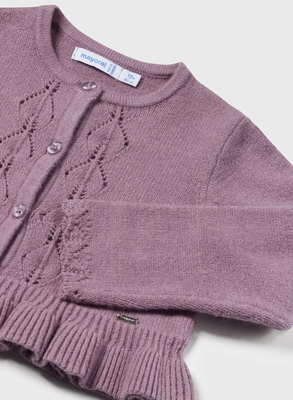 Ruffle Cardigan - Orchid FINAL SALE