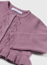 Ruffle Cardigan - Orchid FINAL SALE