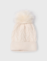 Pom Pom Hat - Cream