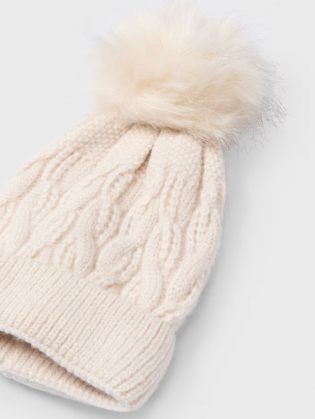 Pom Pom Hat - Cream