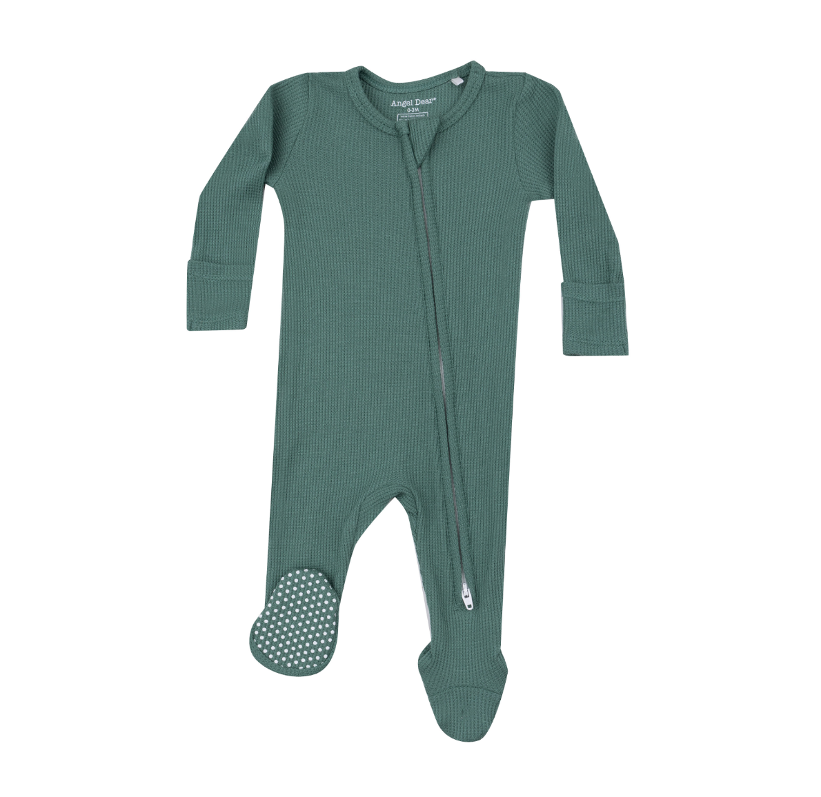 Rib Zip Footie - Frosty Spruce