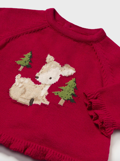 Sweater and Bloomers with Tights - Red