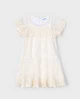 Embroidered Bone Dress - Bone