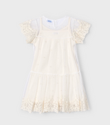 Embroidered Bone Dress - Bone