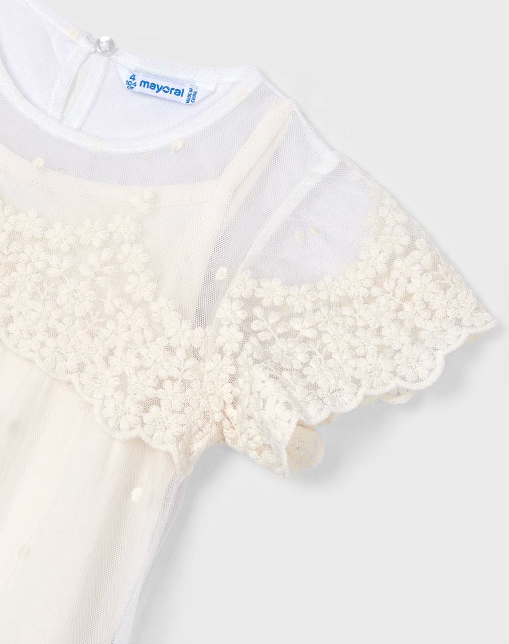 Embroidered Bone Dress - Bone