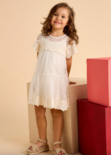 Embroidered Bone Dress - Bone