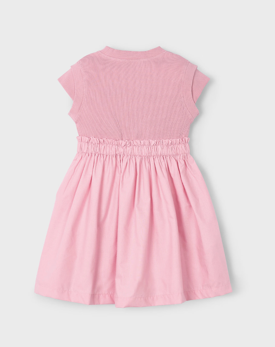 Skirted Cap Sleeve Dress - Rose