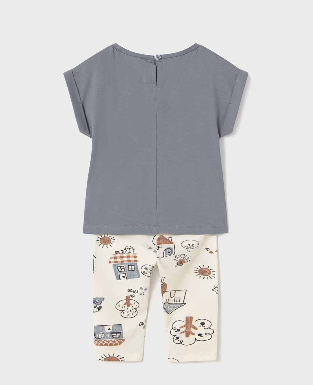 Applique Tee and Leggings - Cat House
