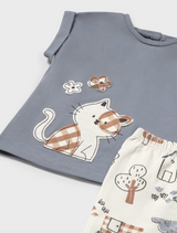 Applique Tee and Leggings - Cat House