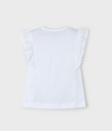 Ruffle Sleeve Top - White