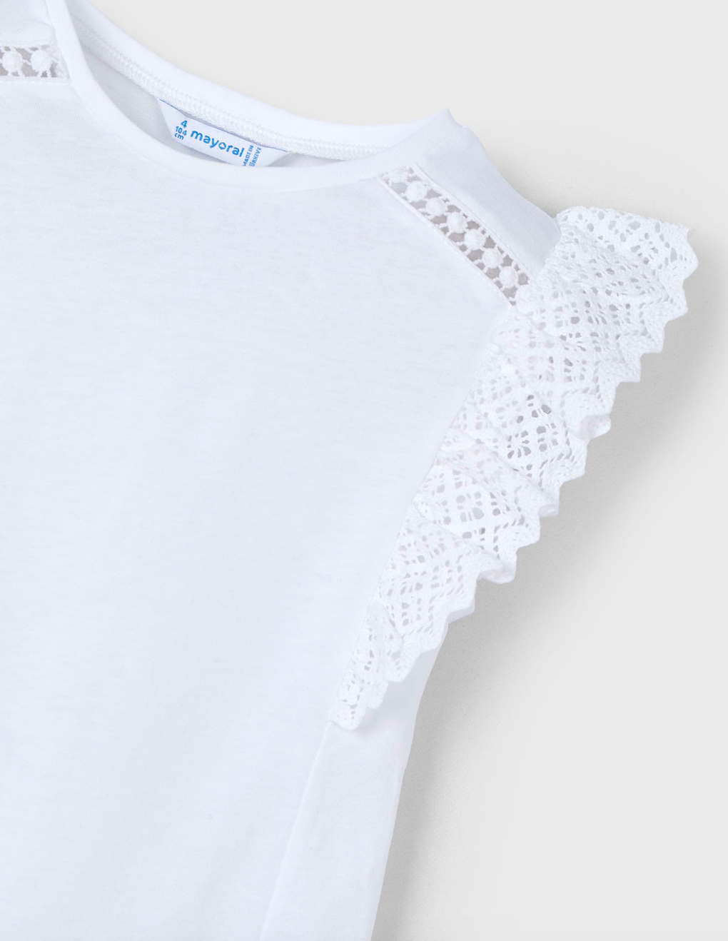 Ruffle Sleeve Top - White