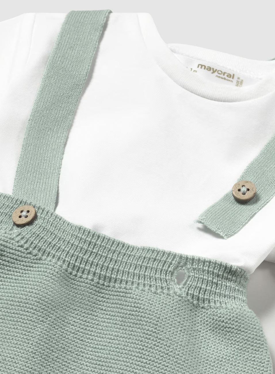 Cardigan and Suspender Outfit - Mint