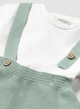 Cardigan and Suspender Outfit - Mint
