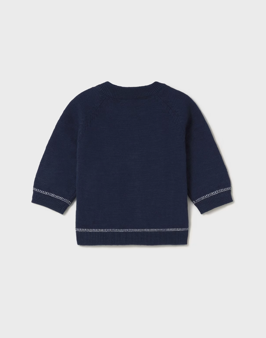 Zip Cardigan - Navy