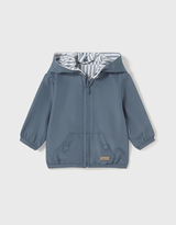 Hooded Reversible Windbreaker - Star Blue