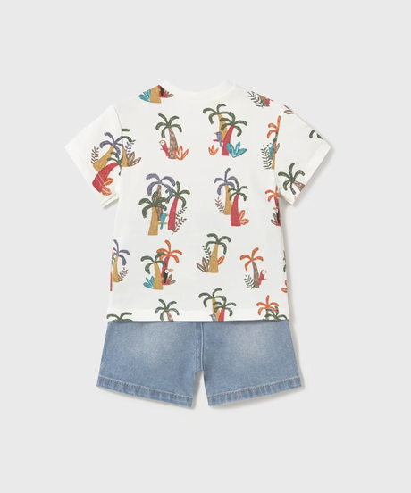 Graphic Tee and Shorts - Parrot Pocket