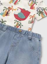 Graphic Tee and Shorts - Parrot Pocket