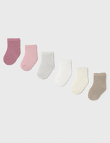 Set of 6 Socks - Rose