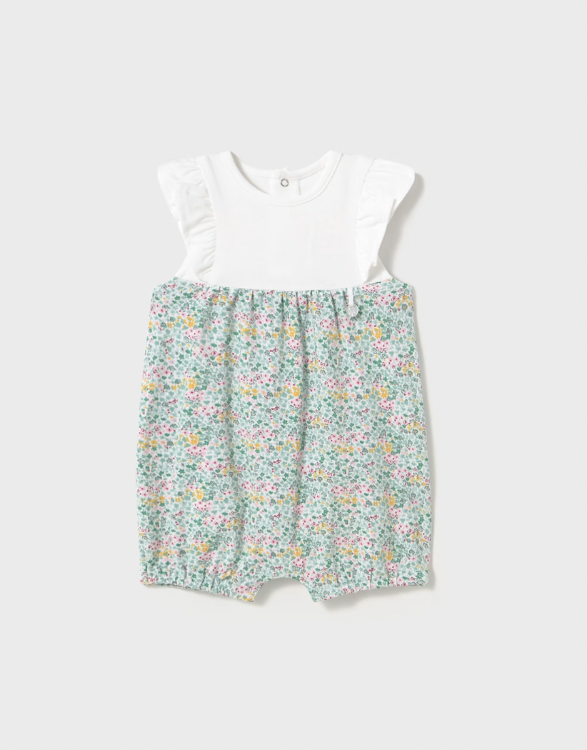 Flutter Sleeve Romper - Flowers