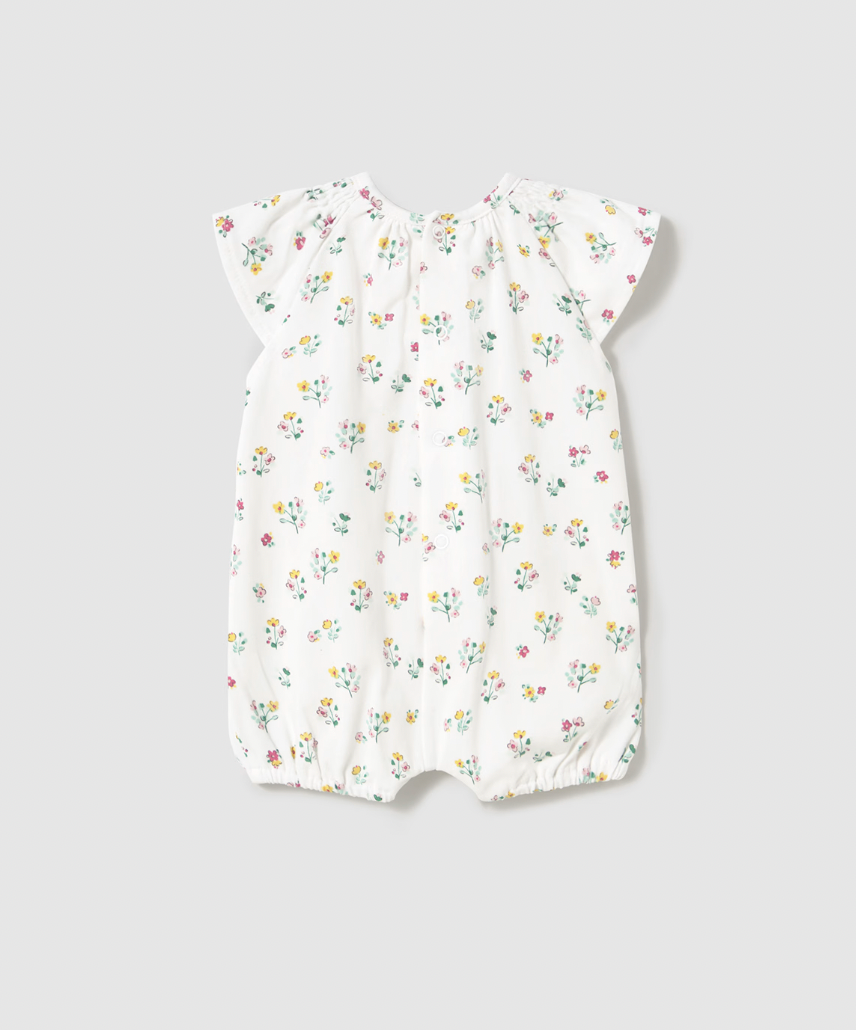 Smocked Romper - Flowers