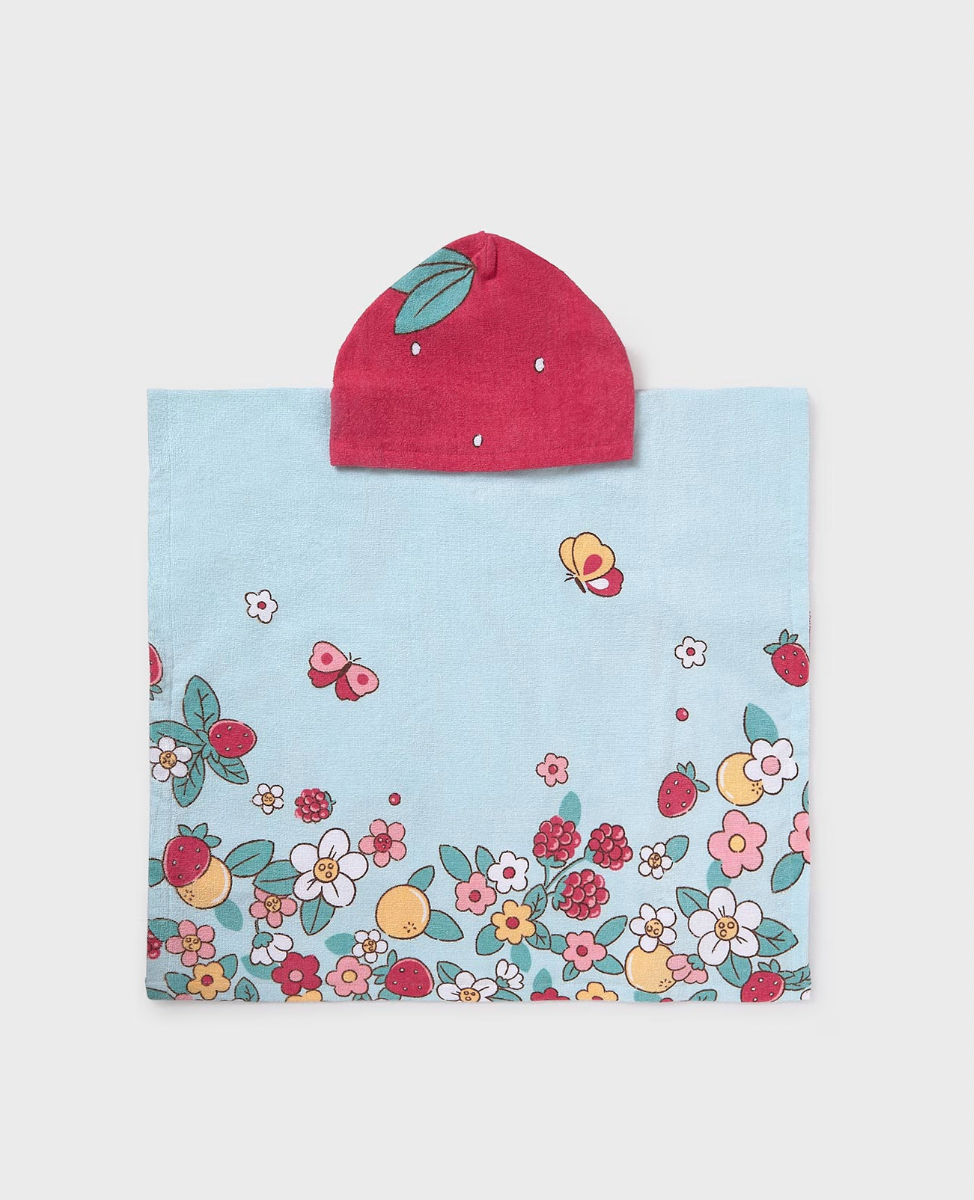 Towel Poncho - Jade Floral