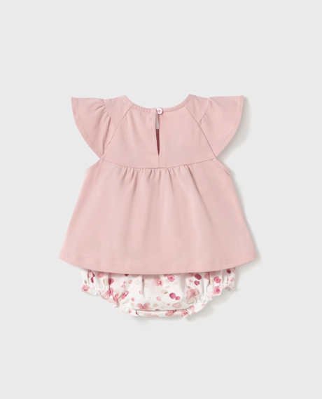 Flutter Sleeve Tee and Bloomers - Rose