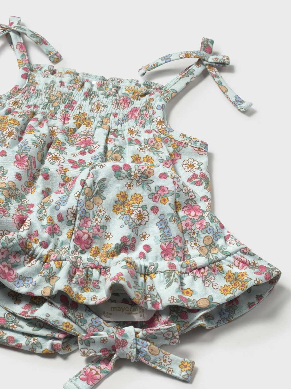 Smocked Bubble and Hat - Jade Floral