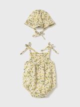 Smocked Bubble and Hat - Daisy