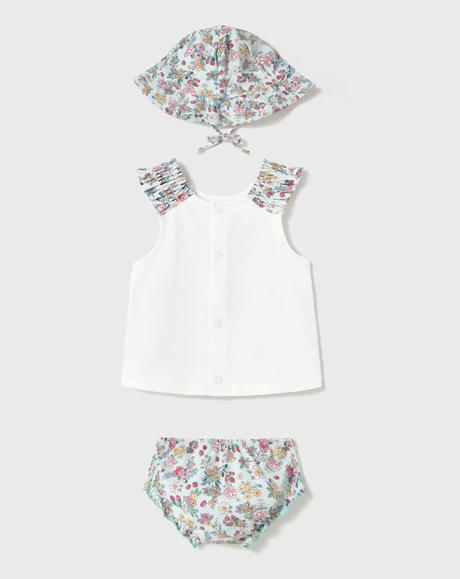 Swim Outfit and Hat - Jade Floral