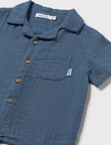 Muslin Button Down - Blue