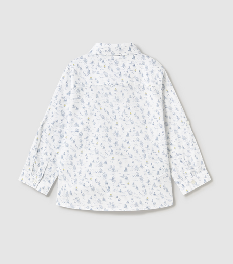 Long Sleeve Button Down - Sailboats