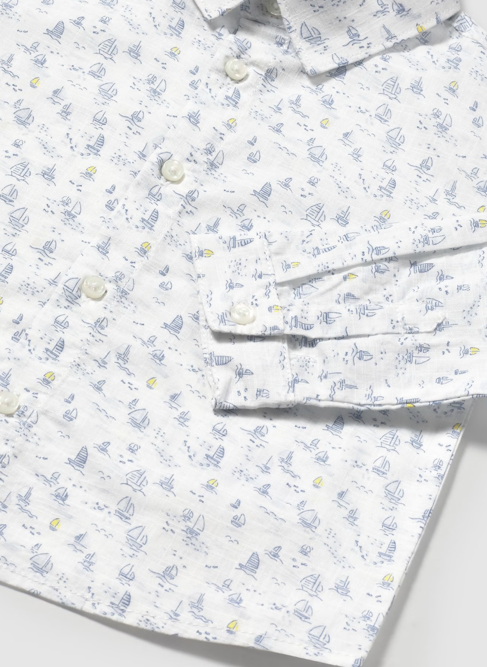 Long Sleeve Button Down - Sailboats